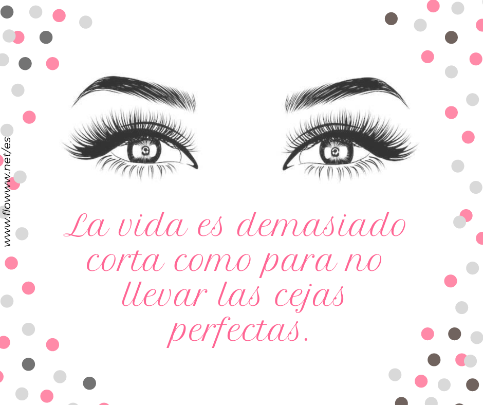 la vida es demasiado corta como para no llevar las cejas perfectas_flowww