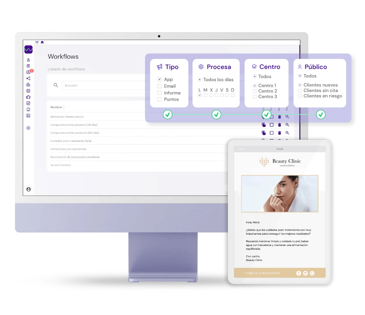 software para medicina estética - software para salones de belleza - SaaS para estética - marketing estética- marketing de clínicas de estética 