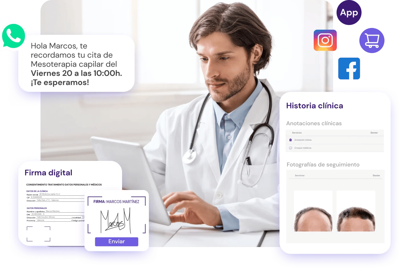 Software de gestión para clínicas de medicina capilar