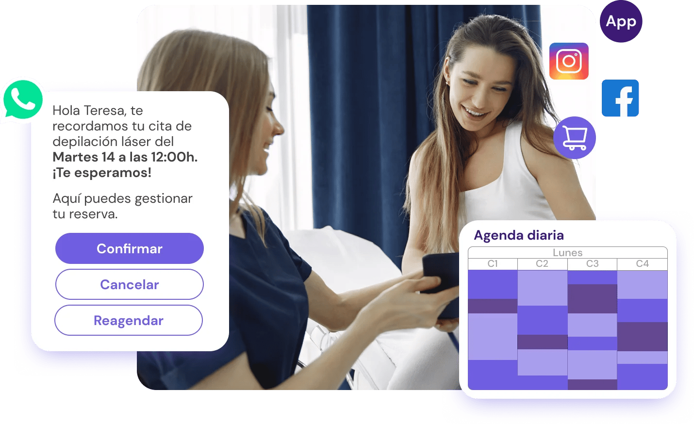 Software para centros de depilación láser