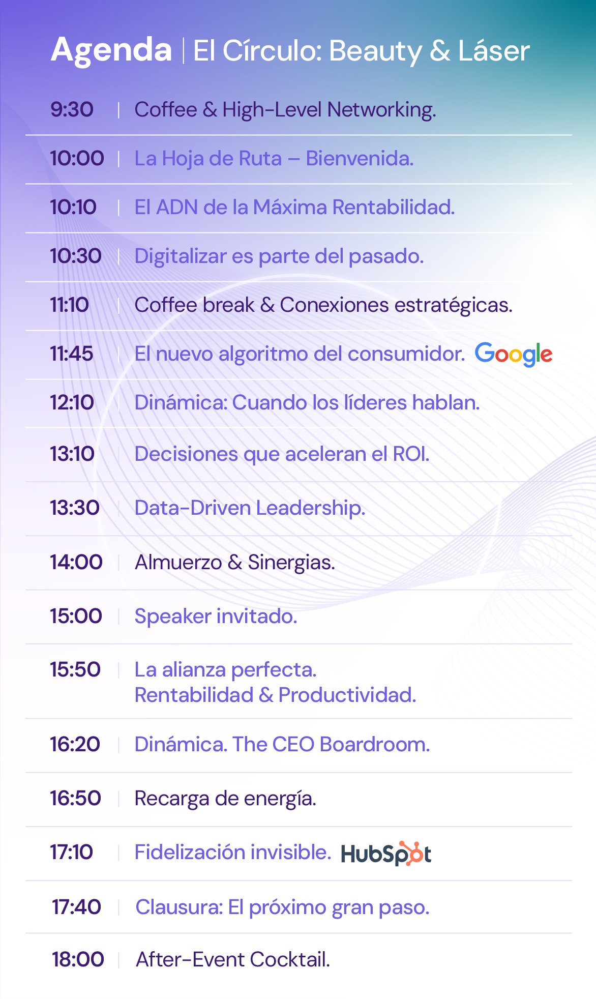 El Círculo Beauty & Láser - Agenda