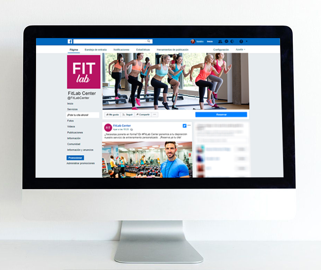 Facebook centro de fitness - Cita online fitness