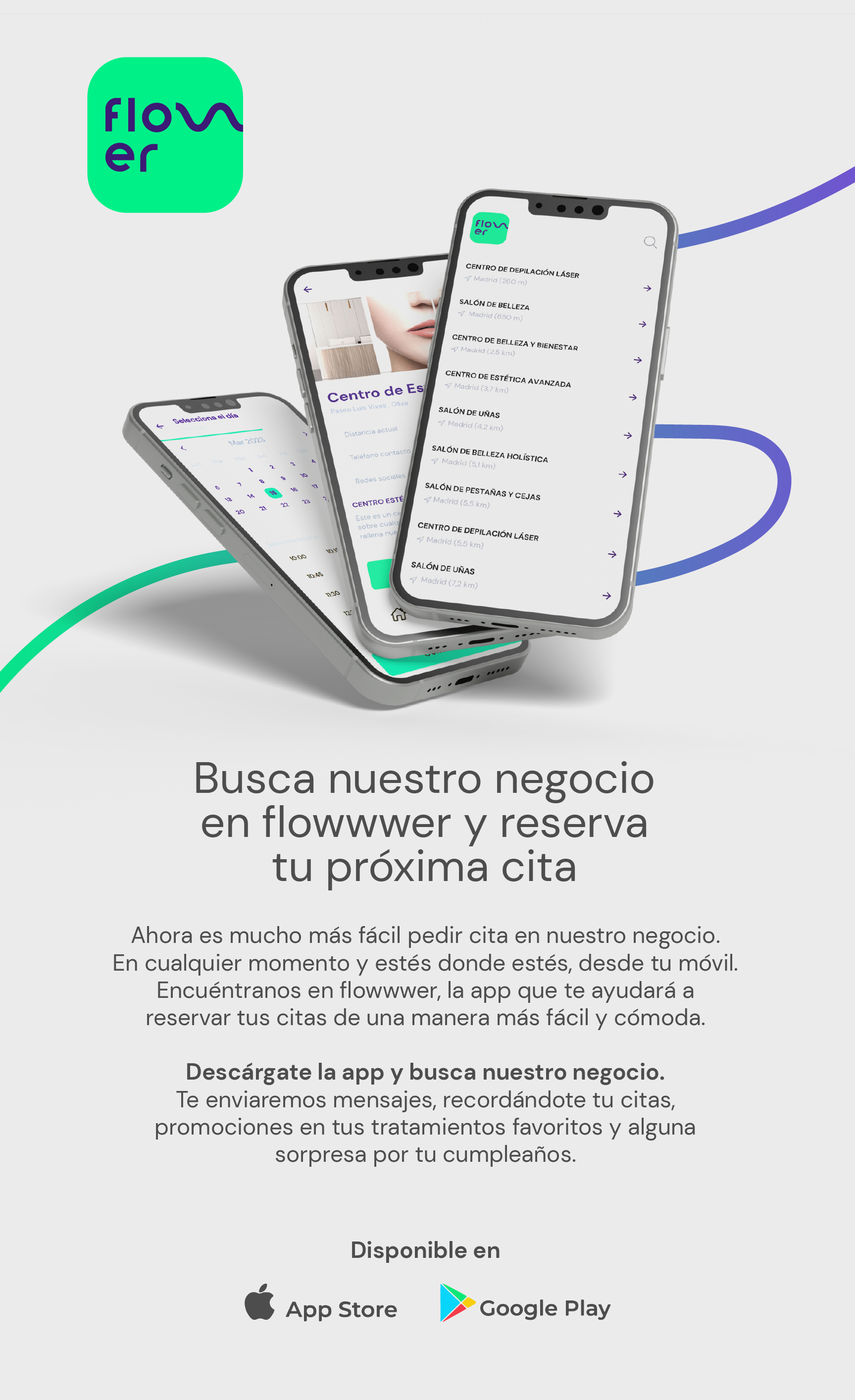 email flowwwer - app de reservas - app de citas para belleza - aplicación de reservas online