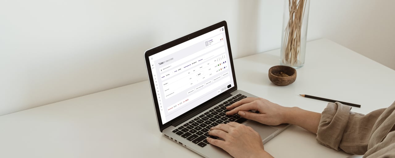 Pantalla de gestión de facturación y tickets de caja para un centro de estética
