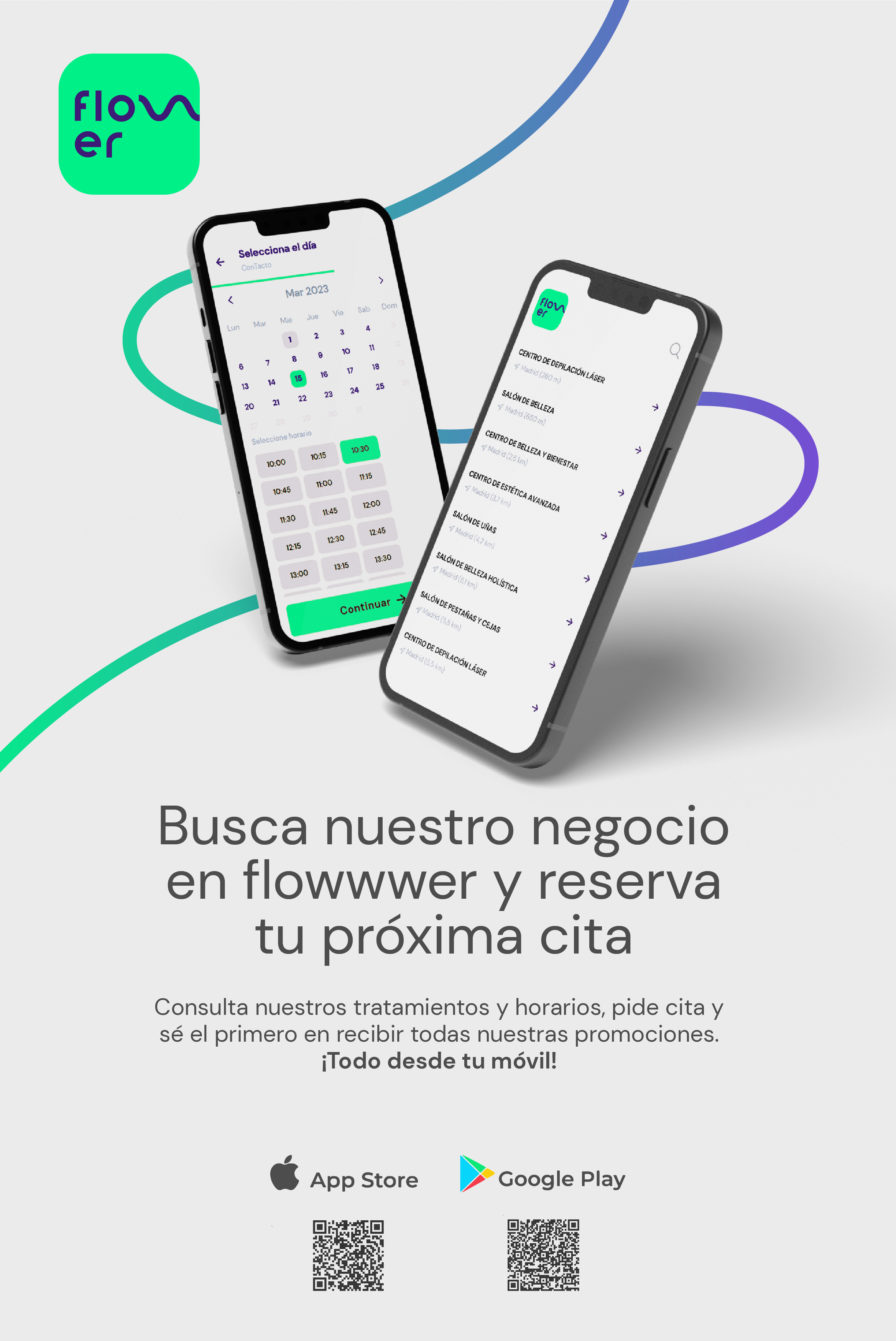 app flowwwer - app de citas para belleza - app de reservas - SaaS para belleza - software para centros de estética