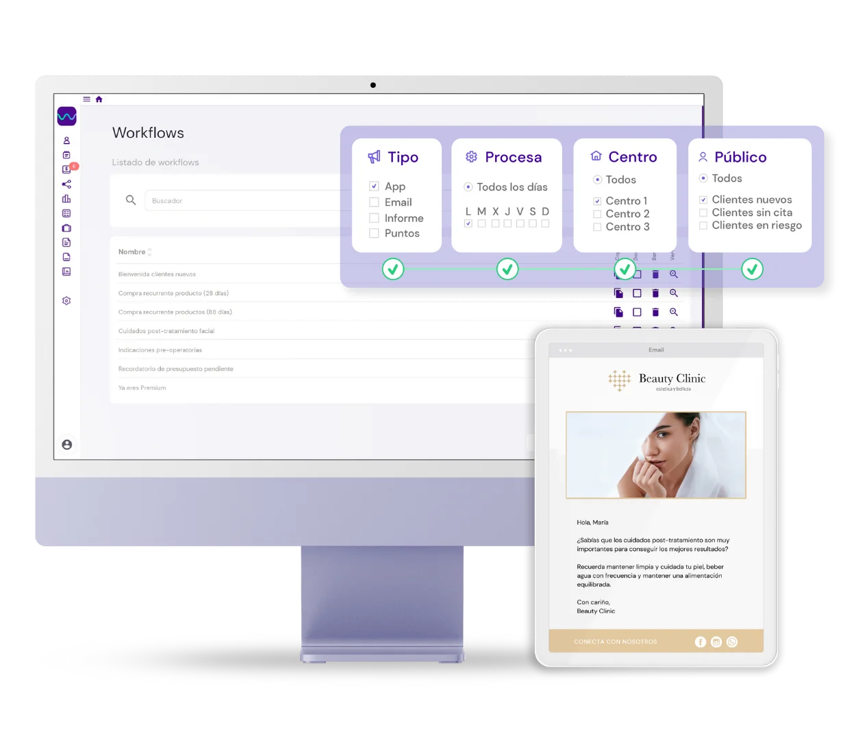 software para medicina estética - software para salones de belleza - SaaS para estética - marketing estética- marketing de clínicas de estética