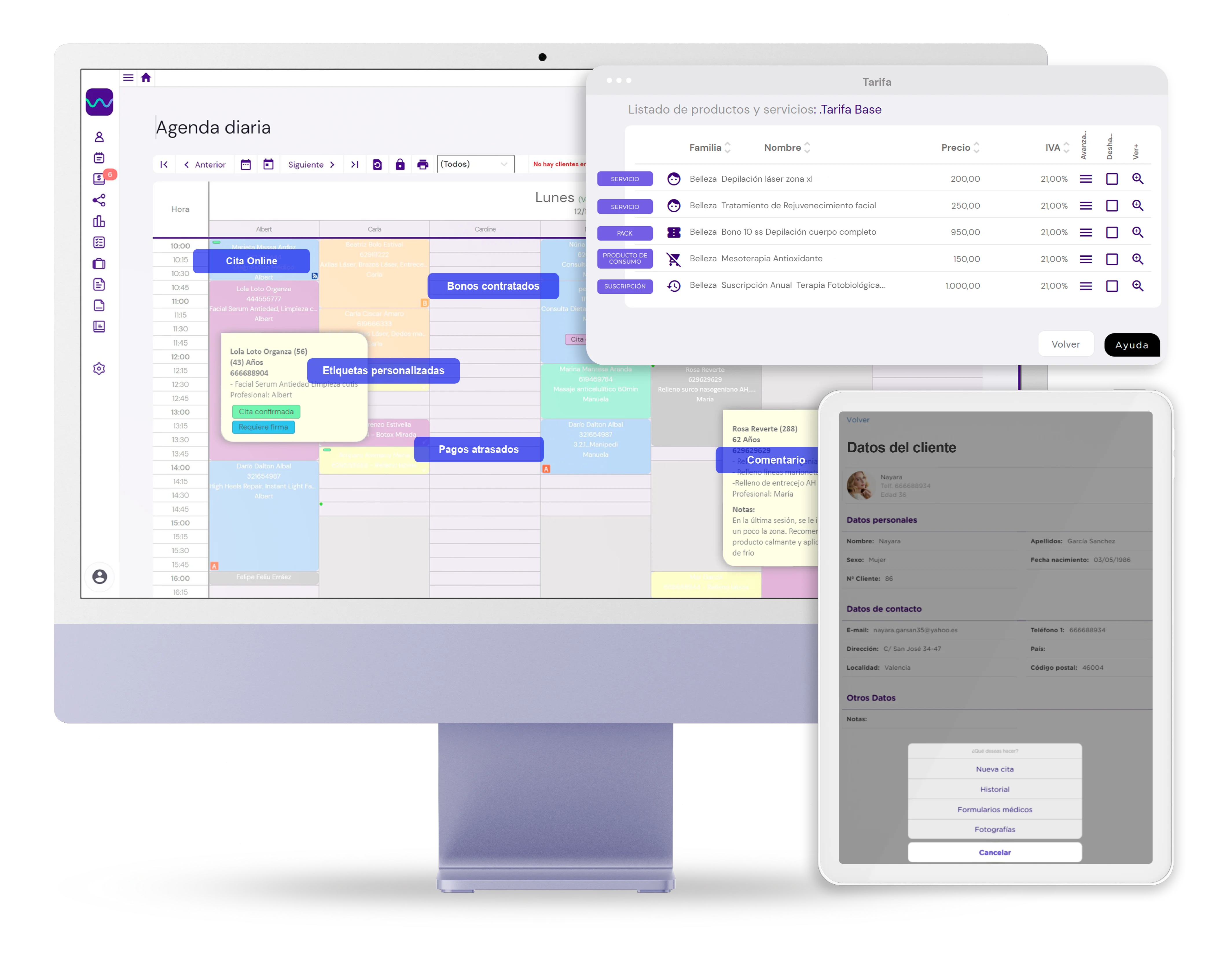 software para salones de belleza - software para salones de belleza en España - SaaS para estética - agenda online - gestión de centros de belleza